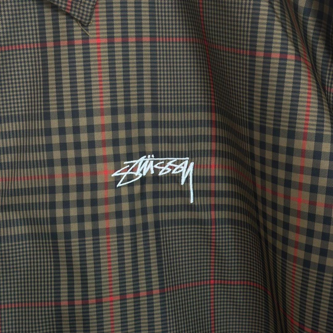stussy ステューシー コーチジャケット チェック 刺繍ロゴ ワンポイント 画像4