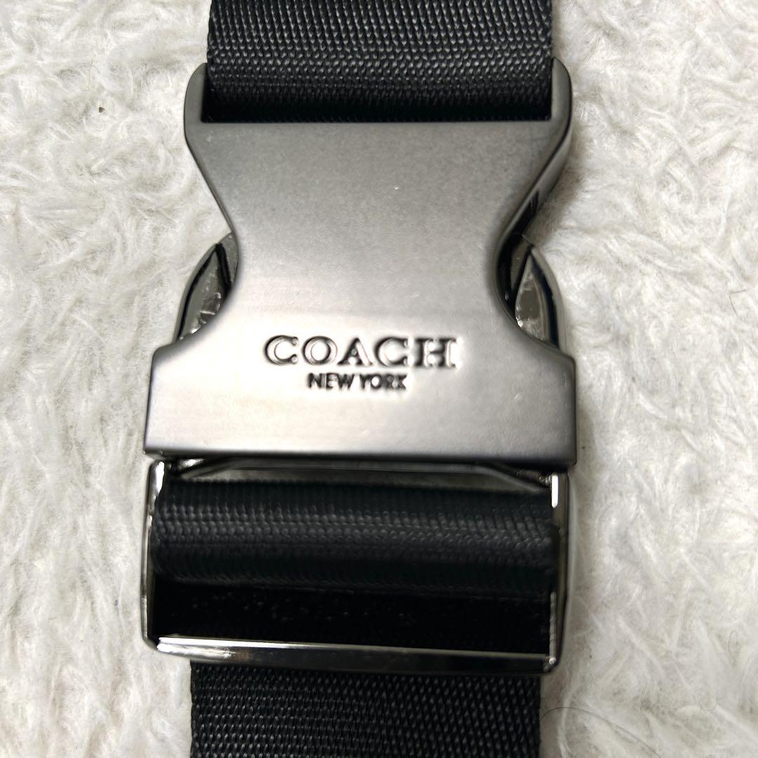 【美品✨】COACH シグネチャー ウエストバッグ クロスボディ PVC