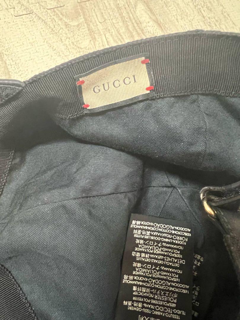 GUCCI ブラック GGパターン キャップ