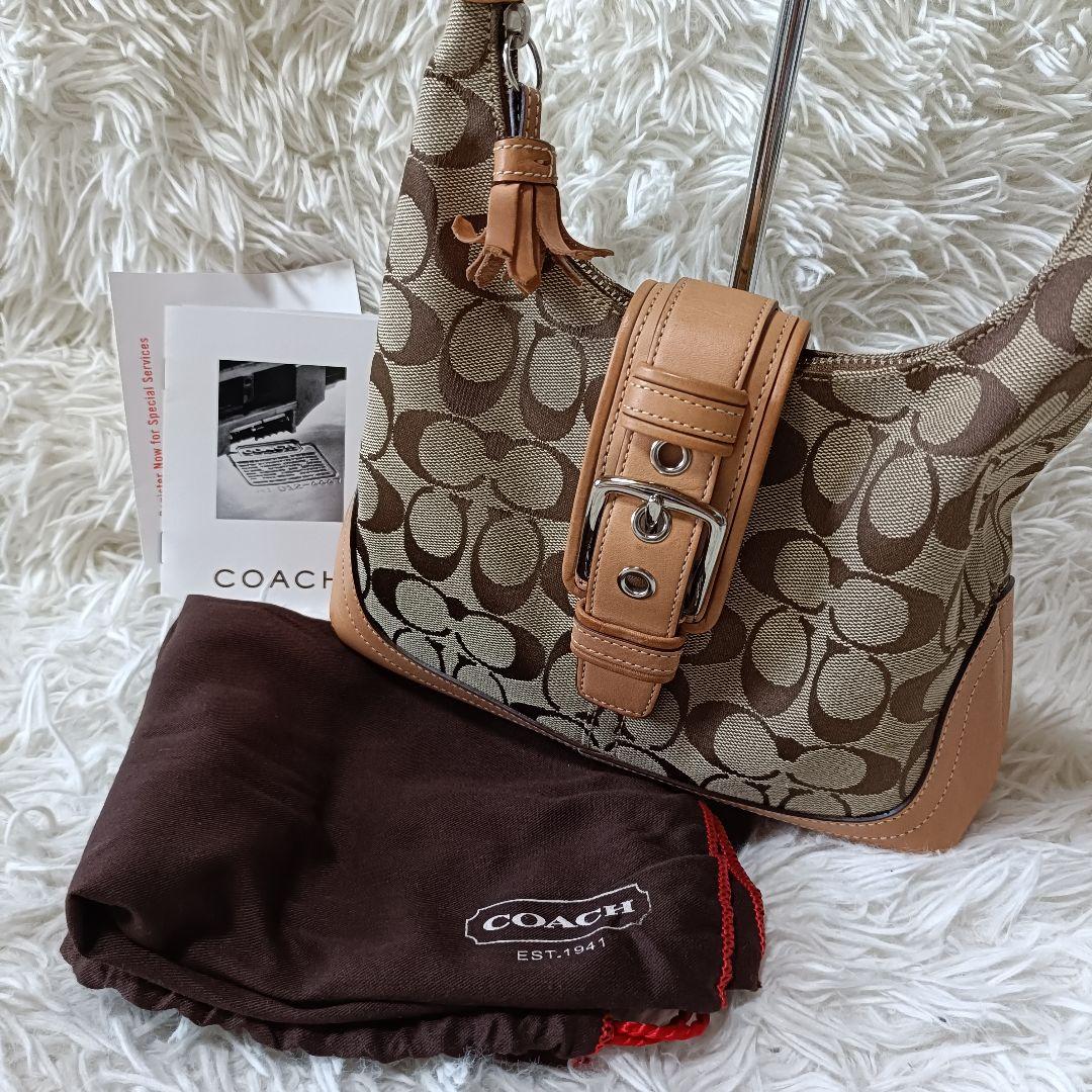 コーチ ワンショルダーバッグ ホーボー シグネチャー レザー Y2K COACH