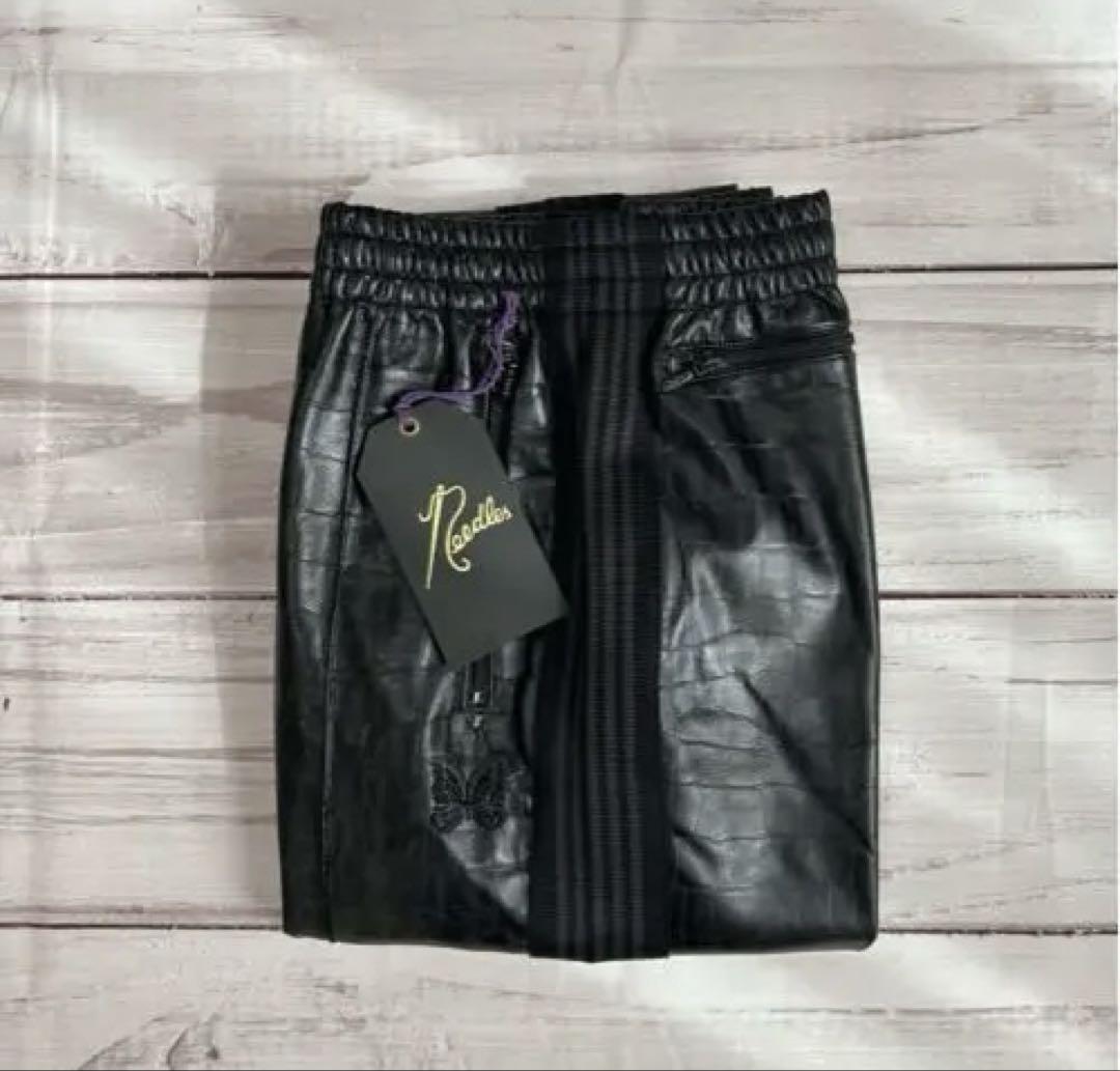 needles studious 別注　20aw レザー　トラックパンツ　ナロー