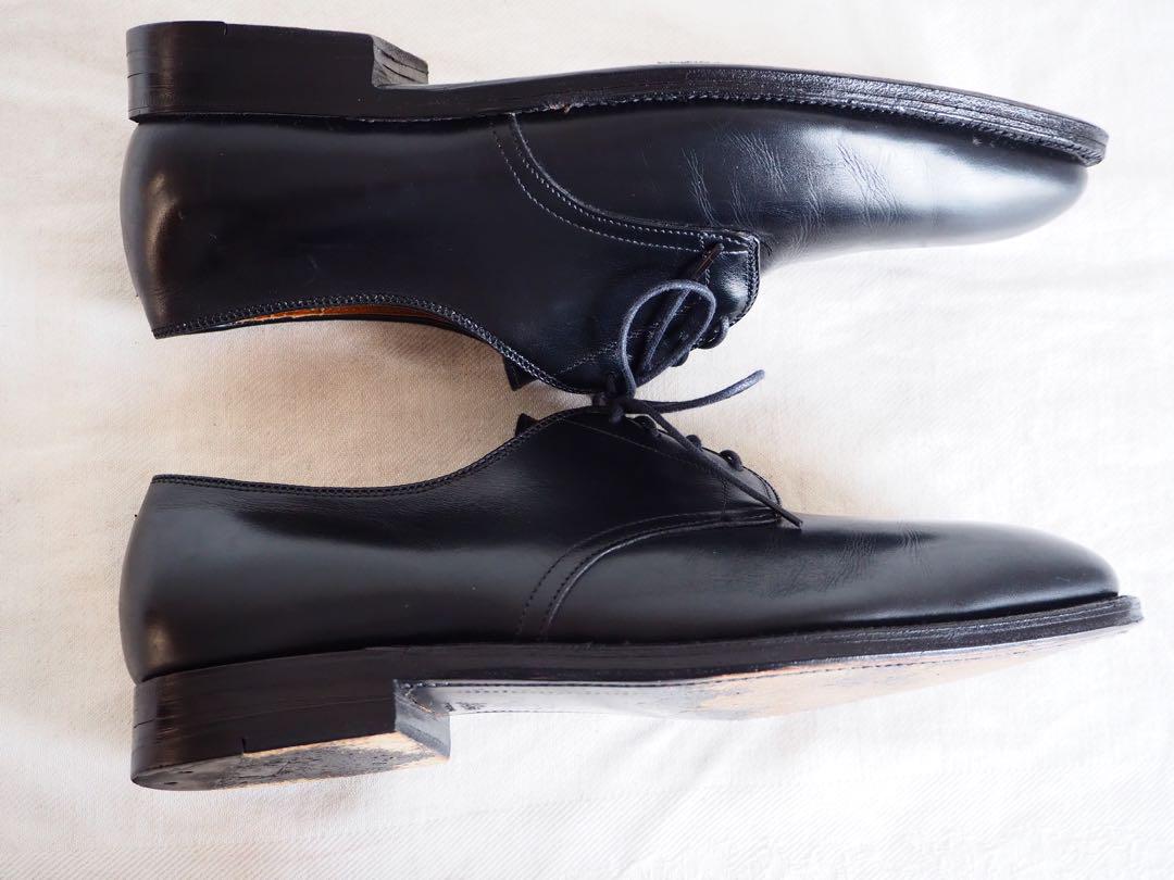 靴 Alden 2817 Black Plain Toe Blucher