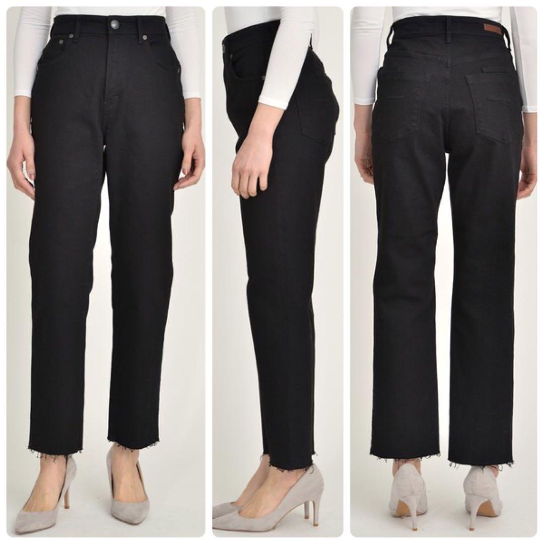 25300円★ヤヌーク★ハイウエスト★アネット★ブラック デニム　新品　26