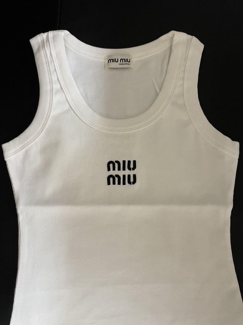 ミュウミュウ　Miu Miu タンクトップ ホワイト　Lサイズ