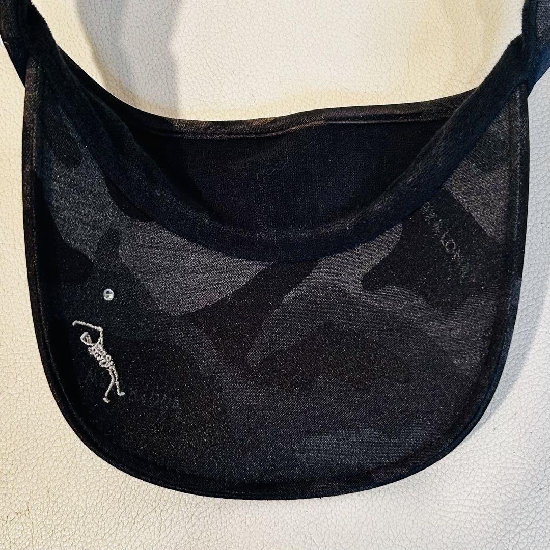 MARK & LONA カモフラージュ サンバイザー MARK & LONA サンバイザー カモフラージュ 黒 ゴルフ 刺繍ロゴ