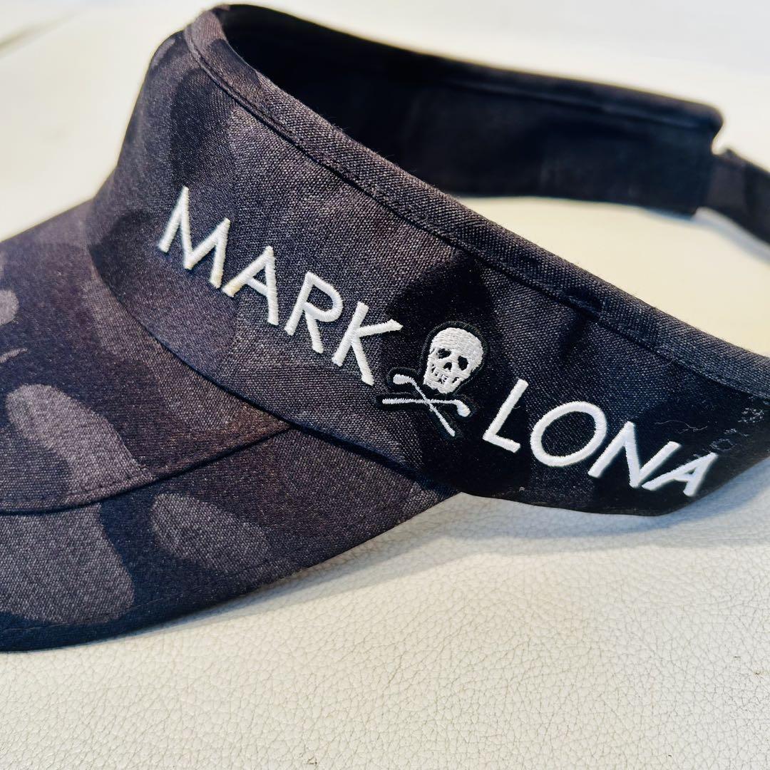 MARK & LONA カモフラージュ サンバイザー MARK & LONA サンバイザー カモフラージュ 黒 ゴルフ 刺繍ロゴ