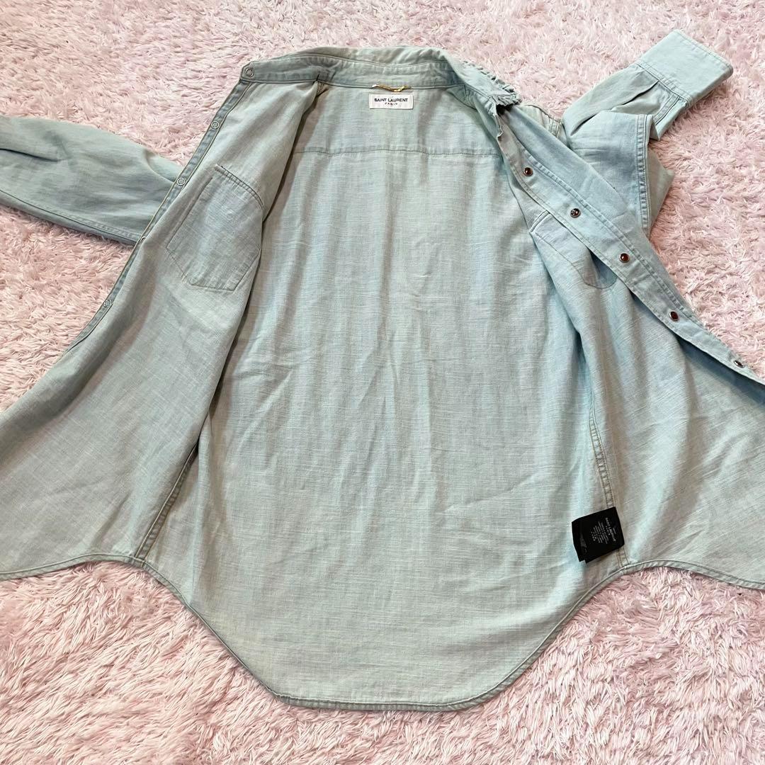 SAINT LAURENT PARI サンローランパリ 長袖シャツ デニム L