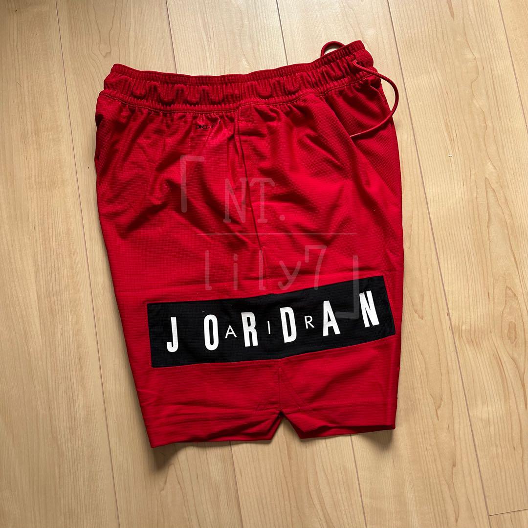 L NIKE JORDAN ハーフパンツ ホワイト レッド ジョーダン