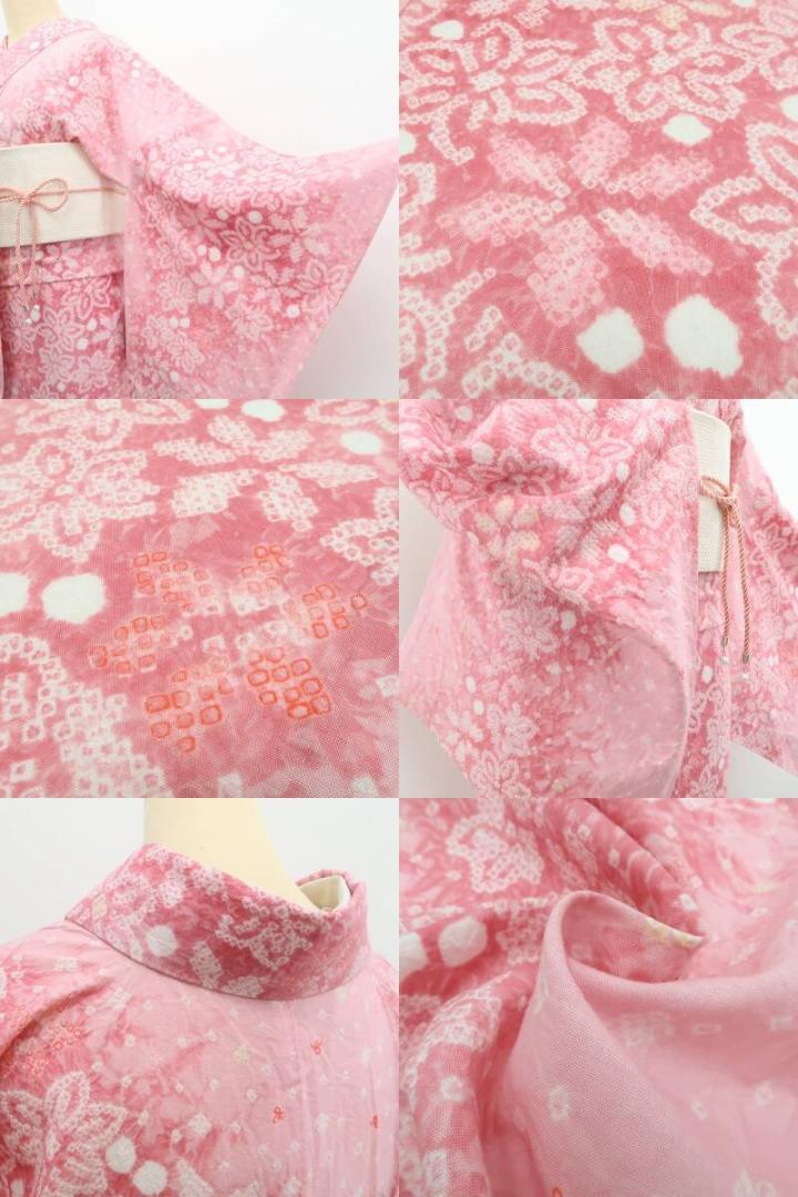 新品 有松鳴海絞り 夏着物 綿”涼やかな可憐”仕付け糸付 高級浴衣 6187 新品 有松鳴海絞り 夏着物 綿”涼やかな可憐”仕付け糸付 高級浴衣