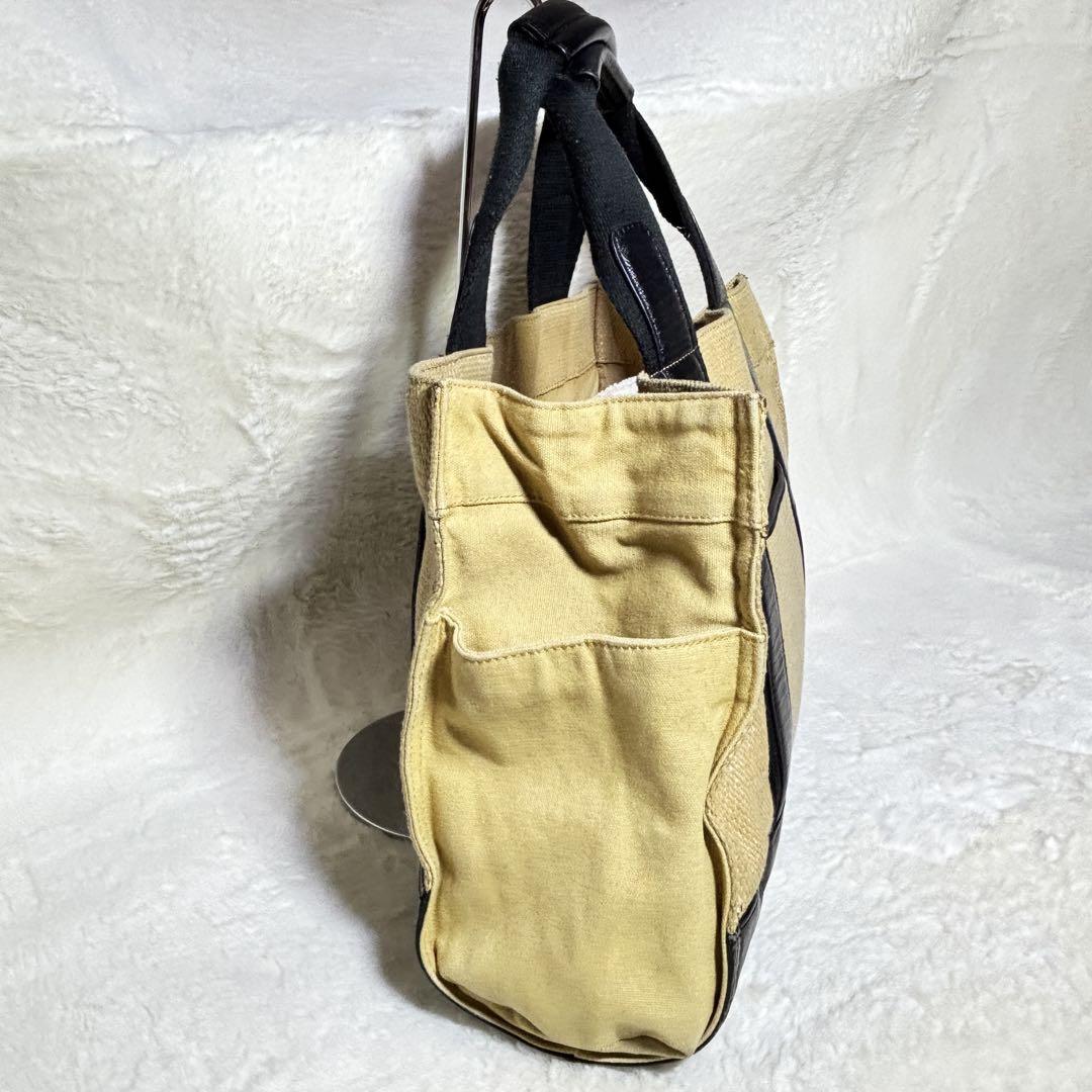 TORY BURCH トリーバーチ トートバッグ 巾着付き ストロー×レザー