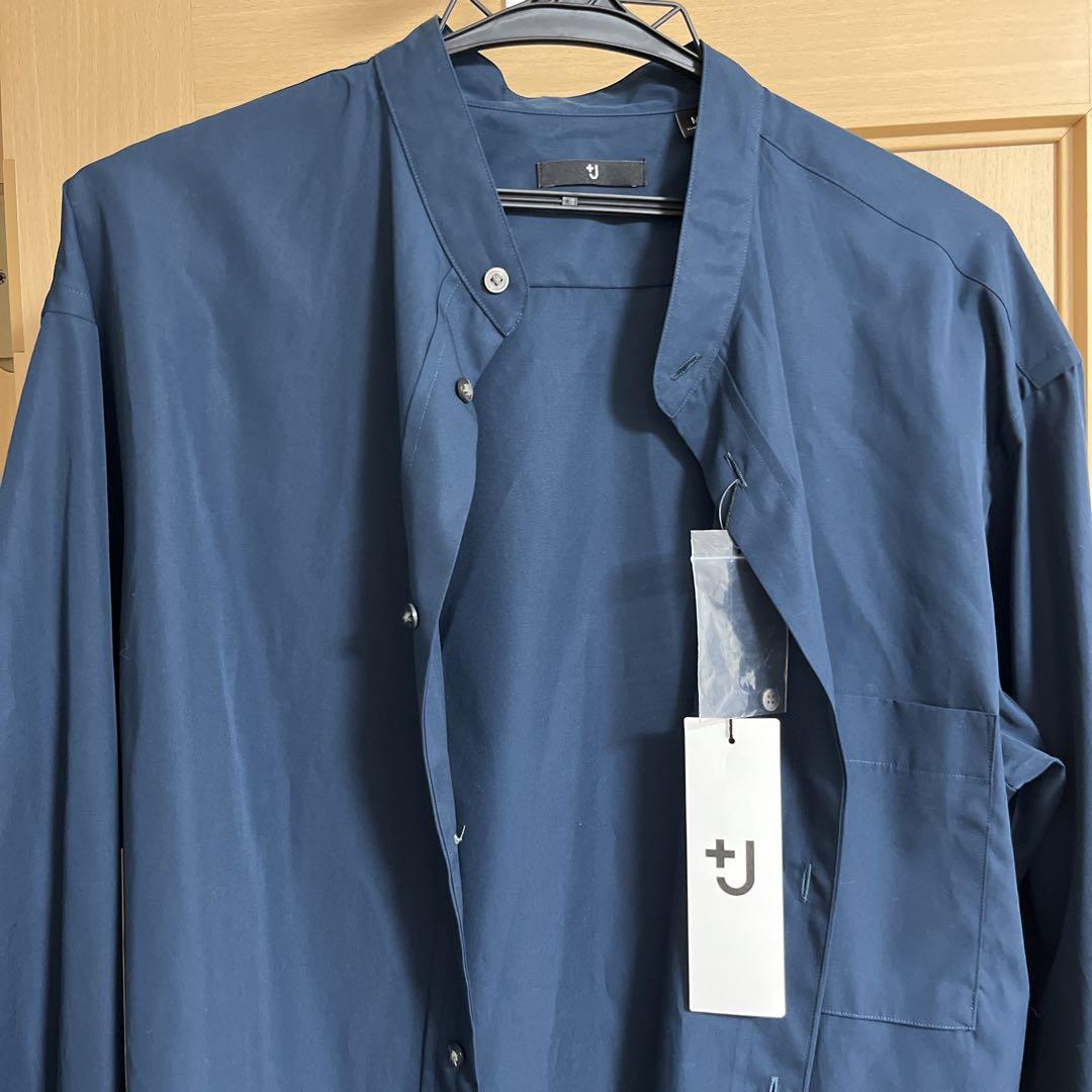 ユニクロ UNIQLO +J オーバーサイズ スタンドカラー シャツ Mサイズ