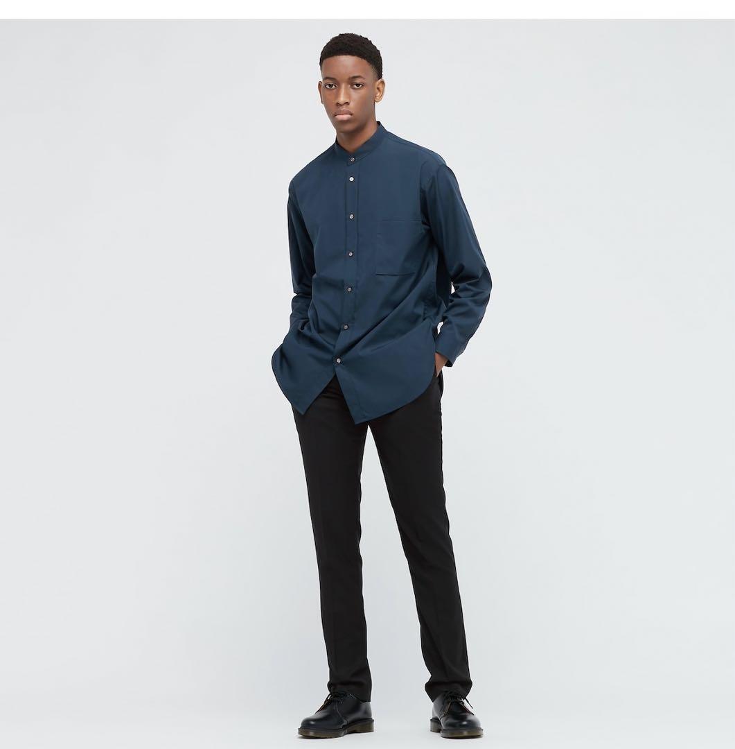 ユニクロ UNIQLO +J オーバーサイズ スタンドカラー シャツ Mサイズ