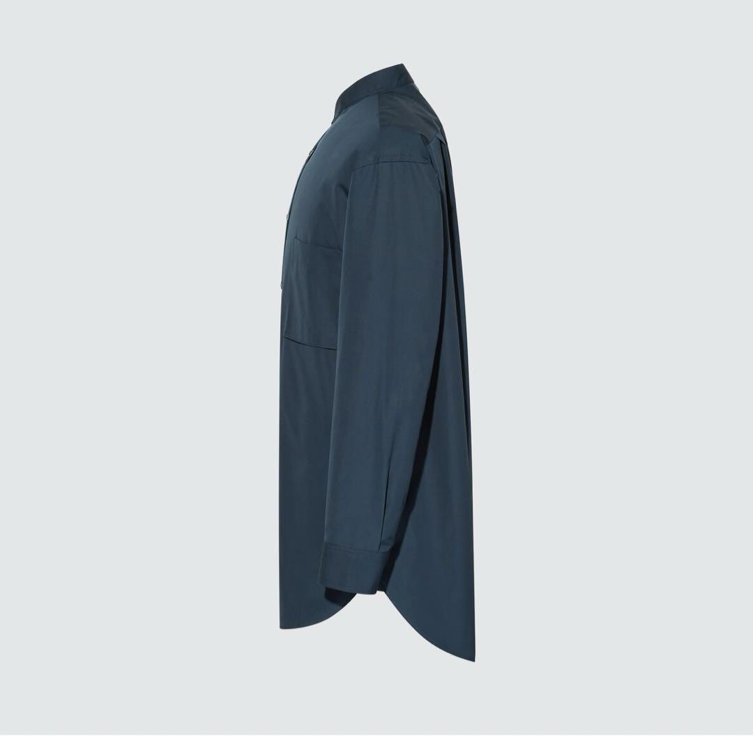 ユニクロ UNIQLO +J オーバーサイズ スタンドカラー シャツ Mサイズ