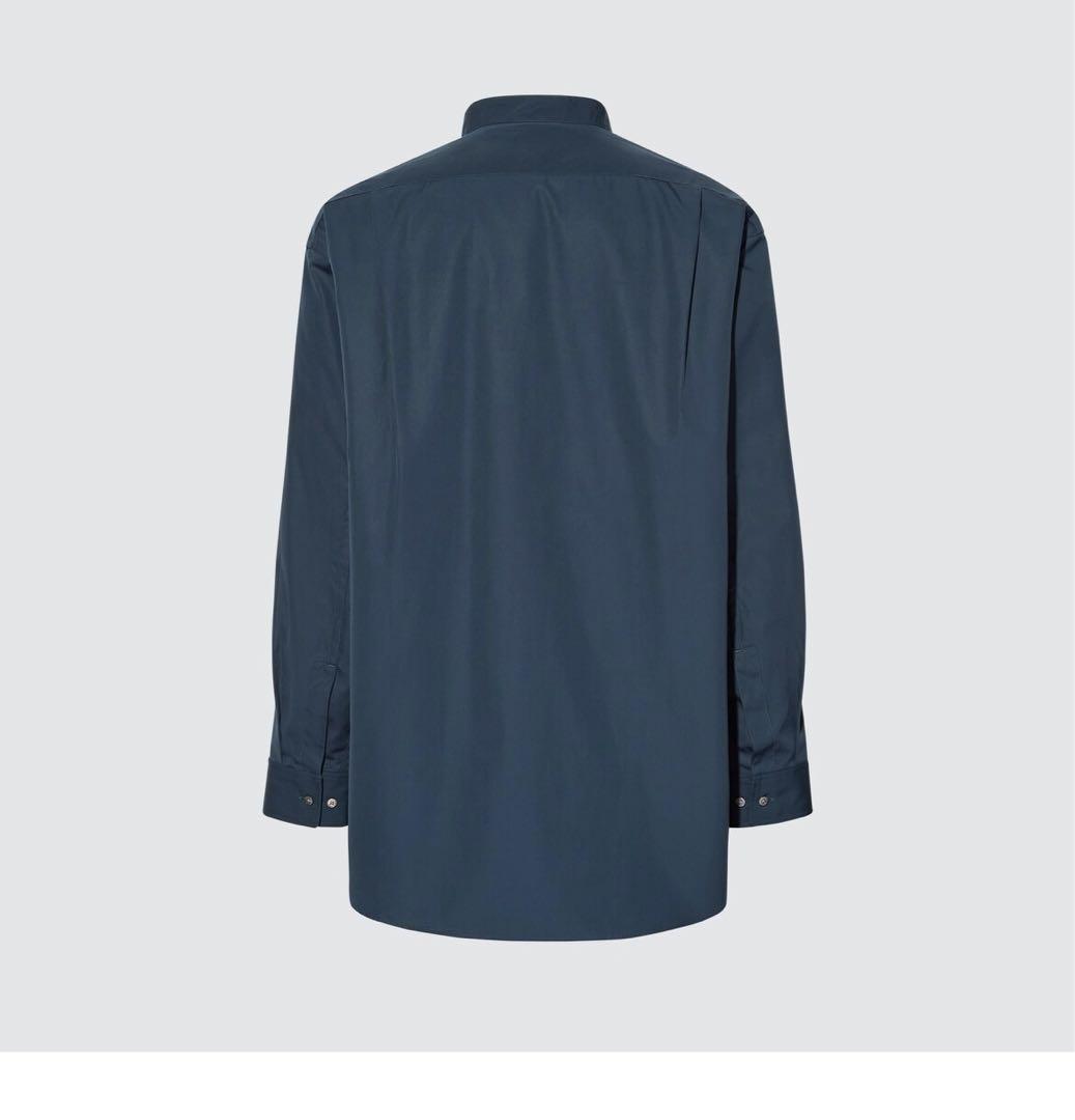 ユニクロ UNIQLO +J オーバーサイズ スタンドカラー シャツ Mサイズ