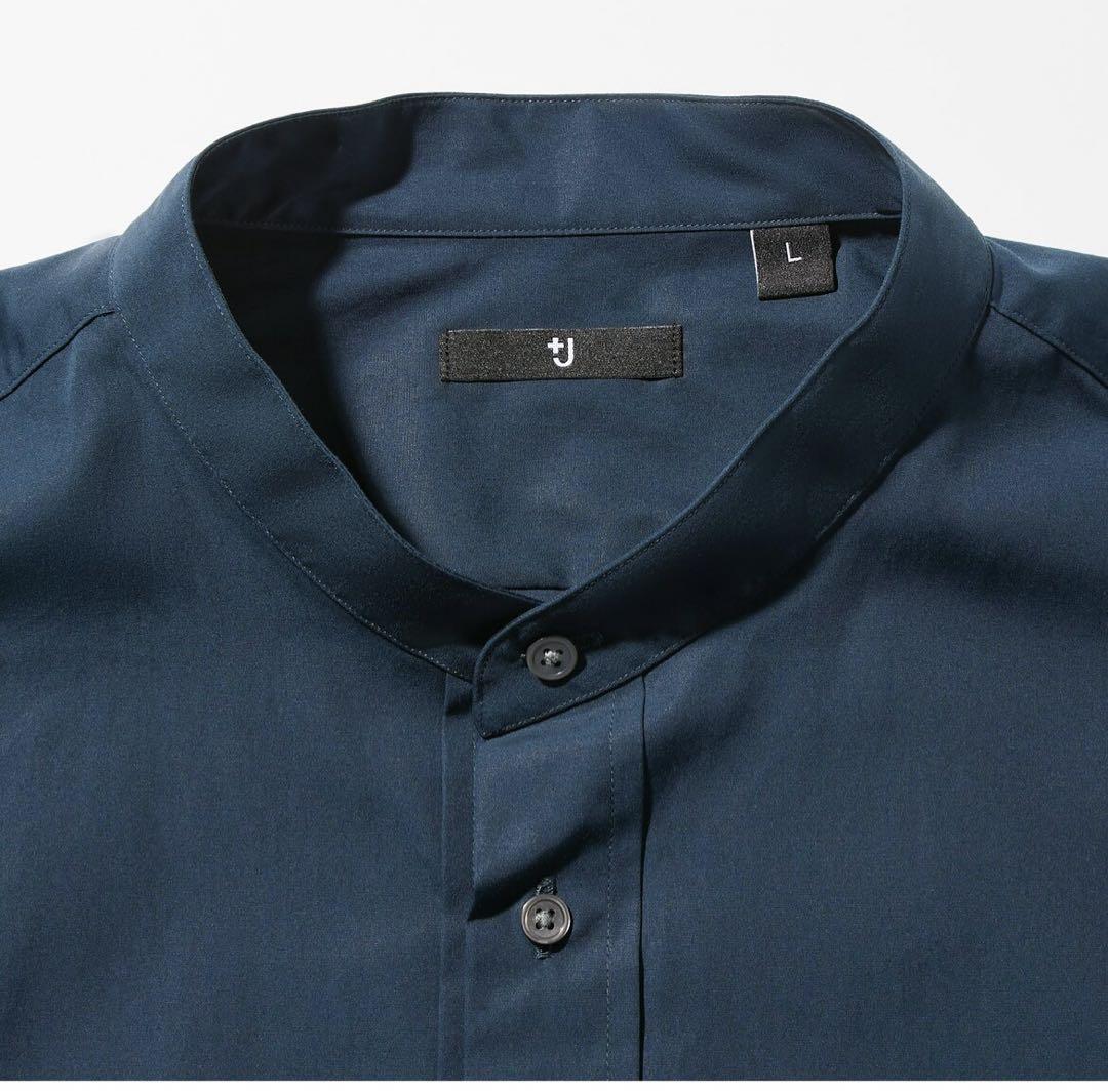 ユニクロ UNIQLO +J オーバーサイズ スタンドカラー シャツ Mサイズ