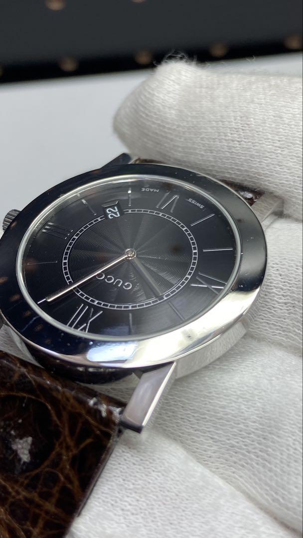稼働 電池新品 GUCCI 5200M.1 メンズ クオーツ 腕時計 新品ベルト