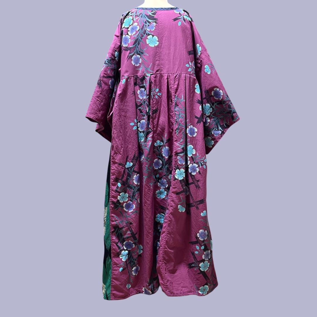 う38 花影ゆれる葡萄色の詩 ✦ 浴衣リメイクワンピース目立った傷や汚れなし NEXPOTALLINN_EU