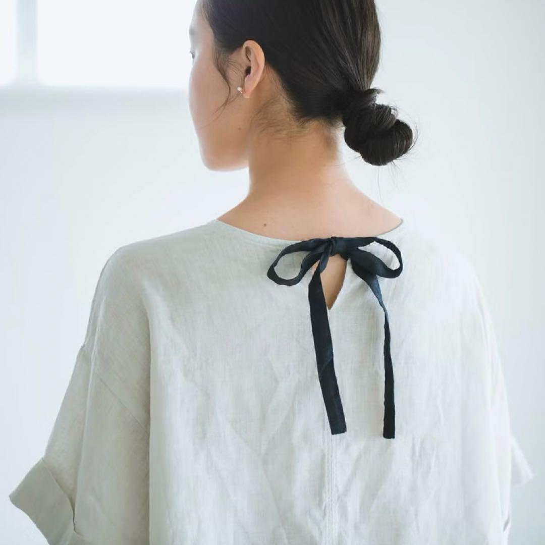 新品✿北欧暮らしの道具店 × fog linen work 別注 リボンブラウス