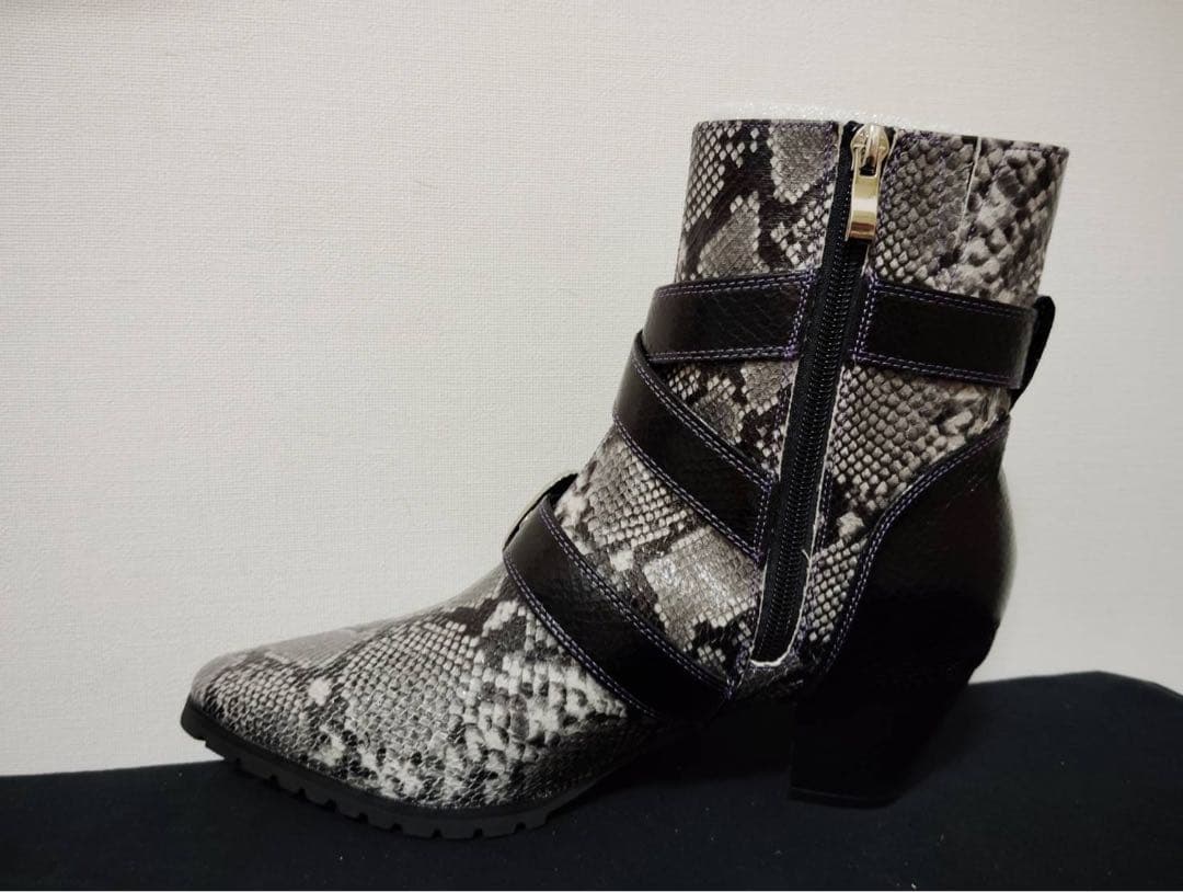 新品ヨースケ YOSUKEショートブーツ 27cmメンズパイソンウエスタンブーツ