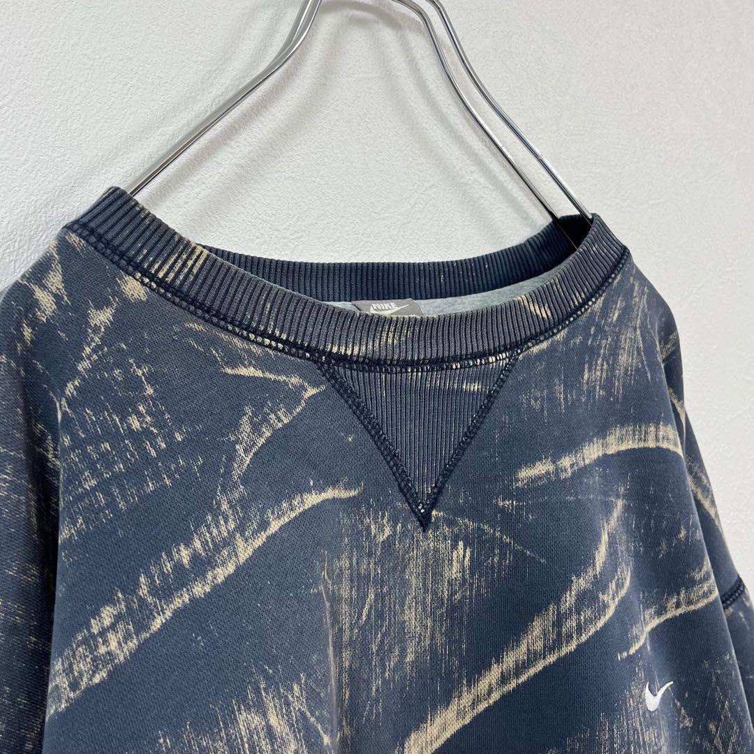 5XL相当・ナイキ・ブリーチプリント・ロゴ刺繍・リバースウィーブ・スウェット