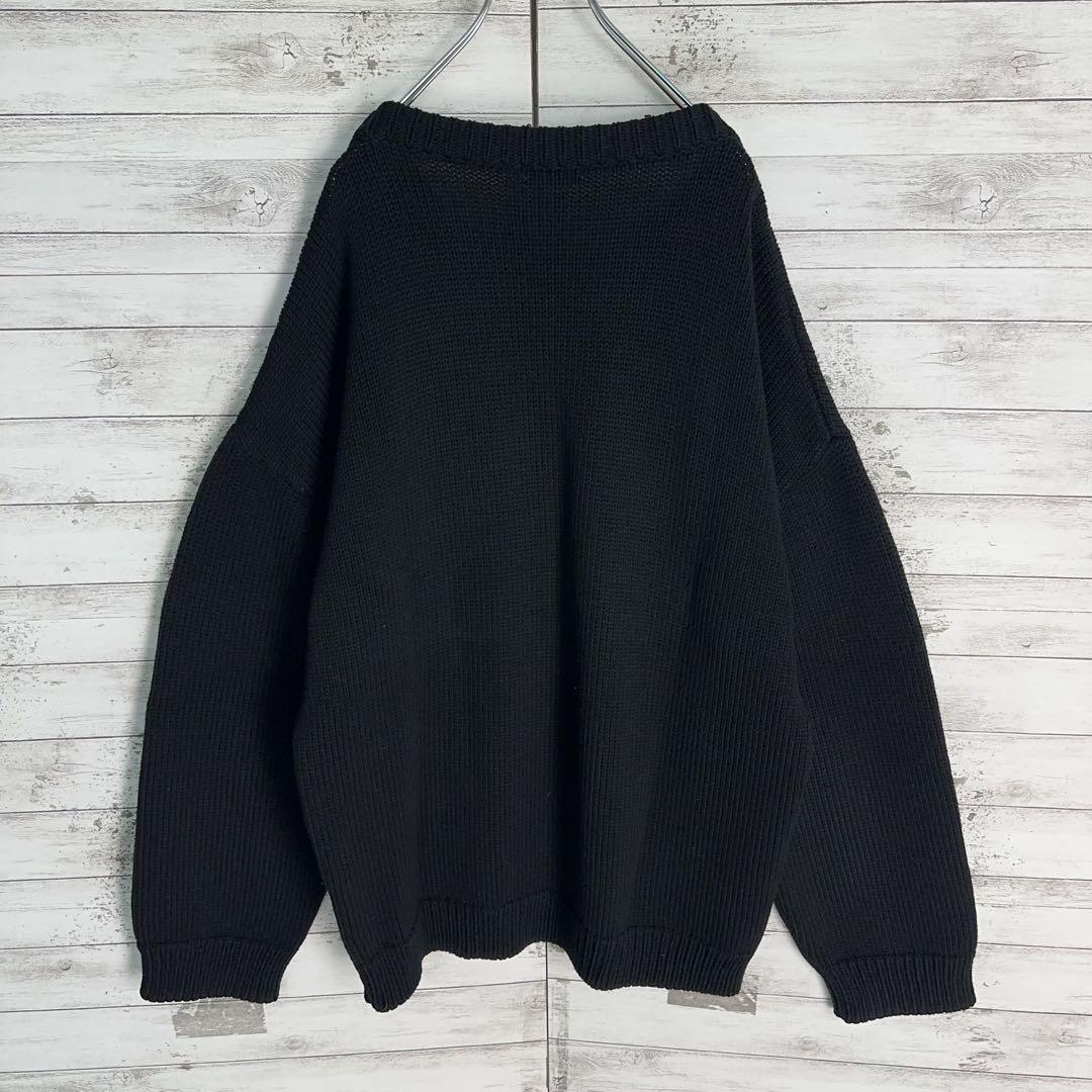 #特別セール【❤️メルヘン88❤️】黒ニットセーター　ウール10% 10377【美品・近年モデル】セリーヌ☆Lサイズピエロ黒ニット