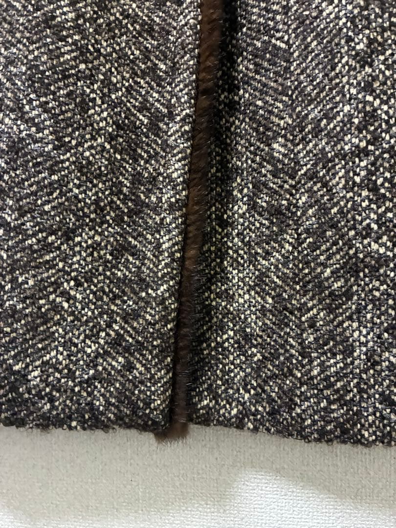マックスマーラ コート ツィード ファー(ミンク) サイズ 38 MaxMara マックスマーラ コート ツィード ファー(ミンク) サイズ 38 MaxMara