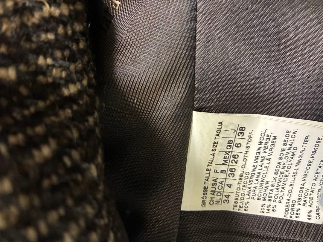 マックスマーラ コート ツィード ファー(ミンク) サイズ 38 MaxMara マックスマーラ コート ツィード ファー(ミンク) サイズ 38 MaxMara