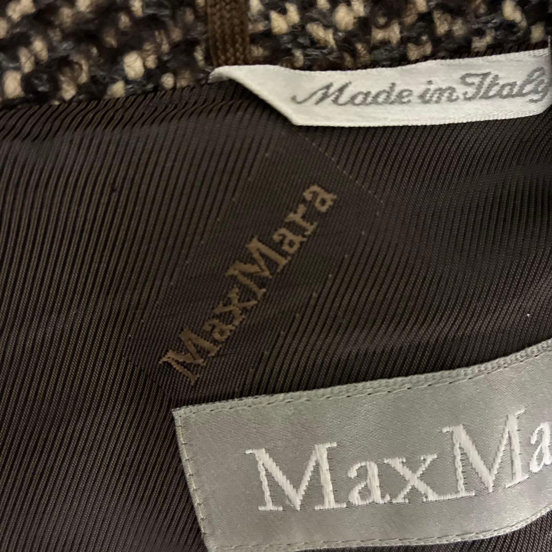 マックスマーラ コート ツィード ファー(ミンク) サイズ 38 MaxMara マックスマーラ コート ツィード ファー(ミンク) サイズ 38 MaxMara