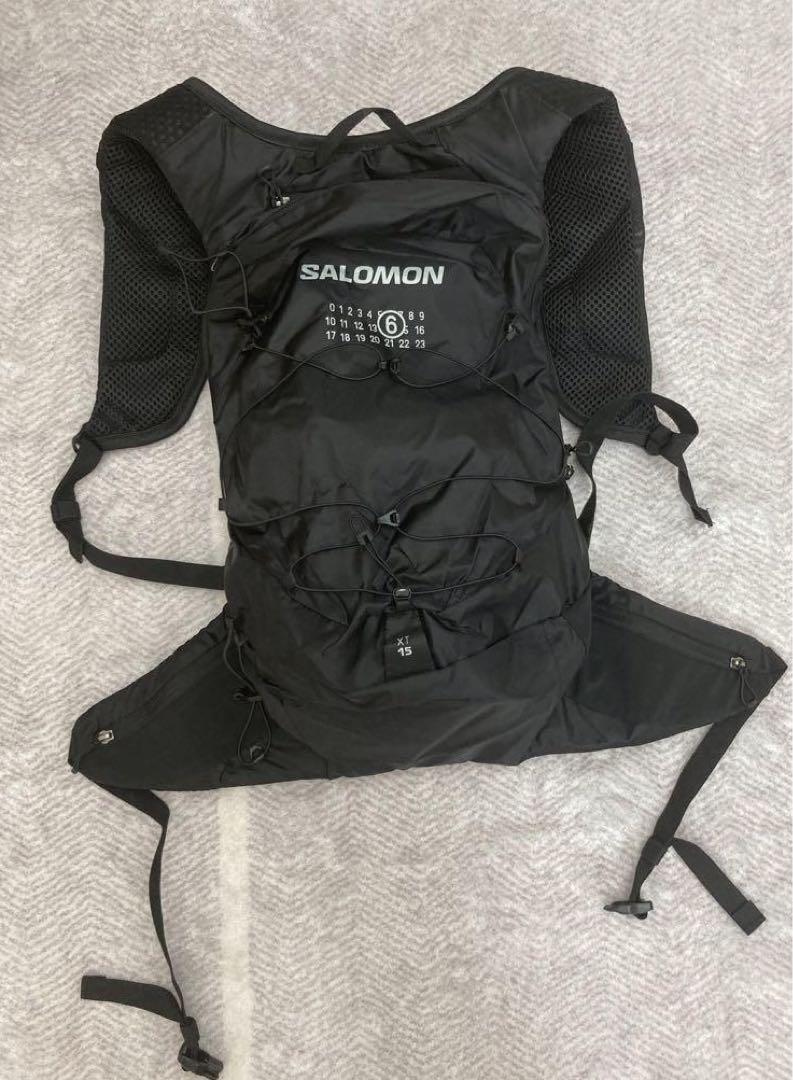 ナイロン メゾンマルジェラ Salomon コラボリュック black