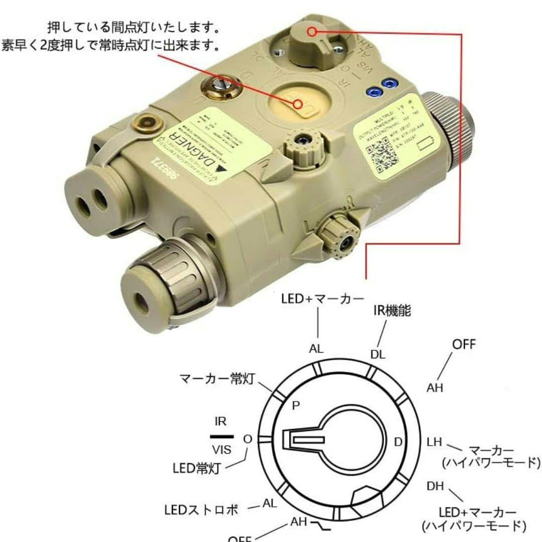 PEQ-15 タクティカルレーザー＆ライト搭載モデル BLACKカラー