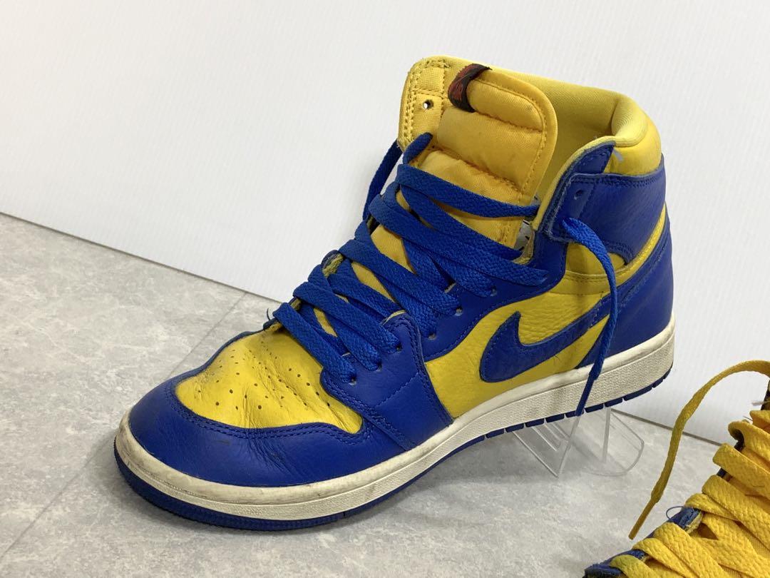 ナイキ Air Jordan 1 ハイカット 青黄 HI レディース26.5cm
