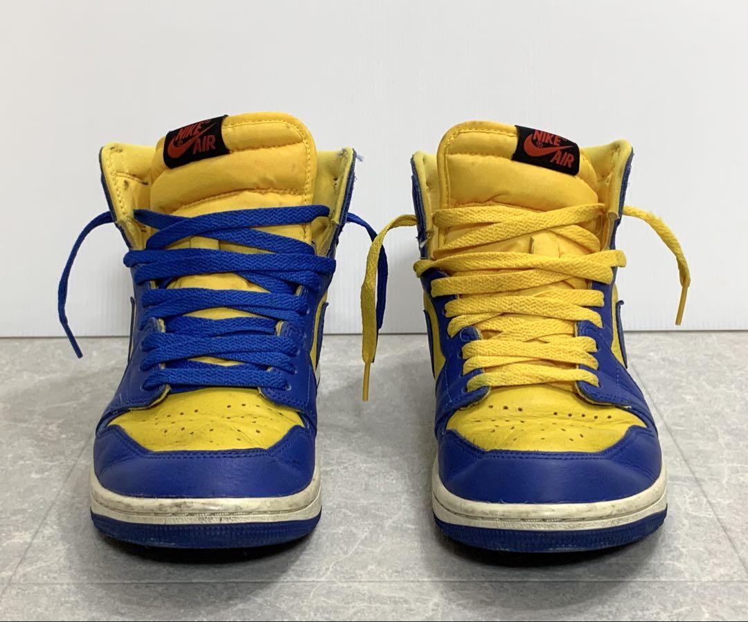 ナイキ Air Jordan 1 ハイカット 青黄 HI レディース26.5cm