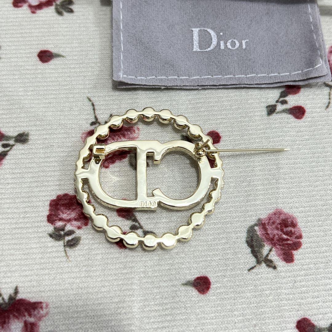 超美品】Dior 人気 CLAIR D LUNE パール ブローチ ゴールド