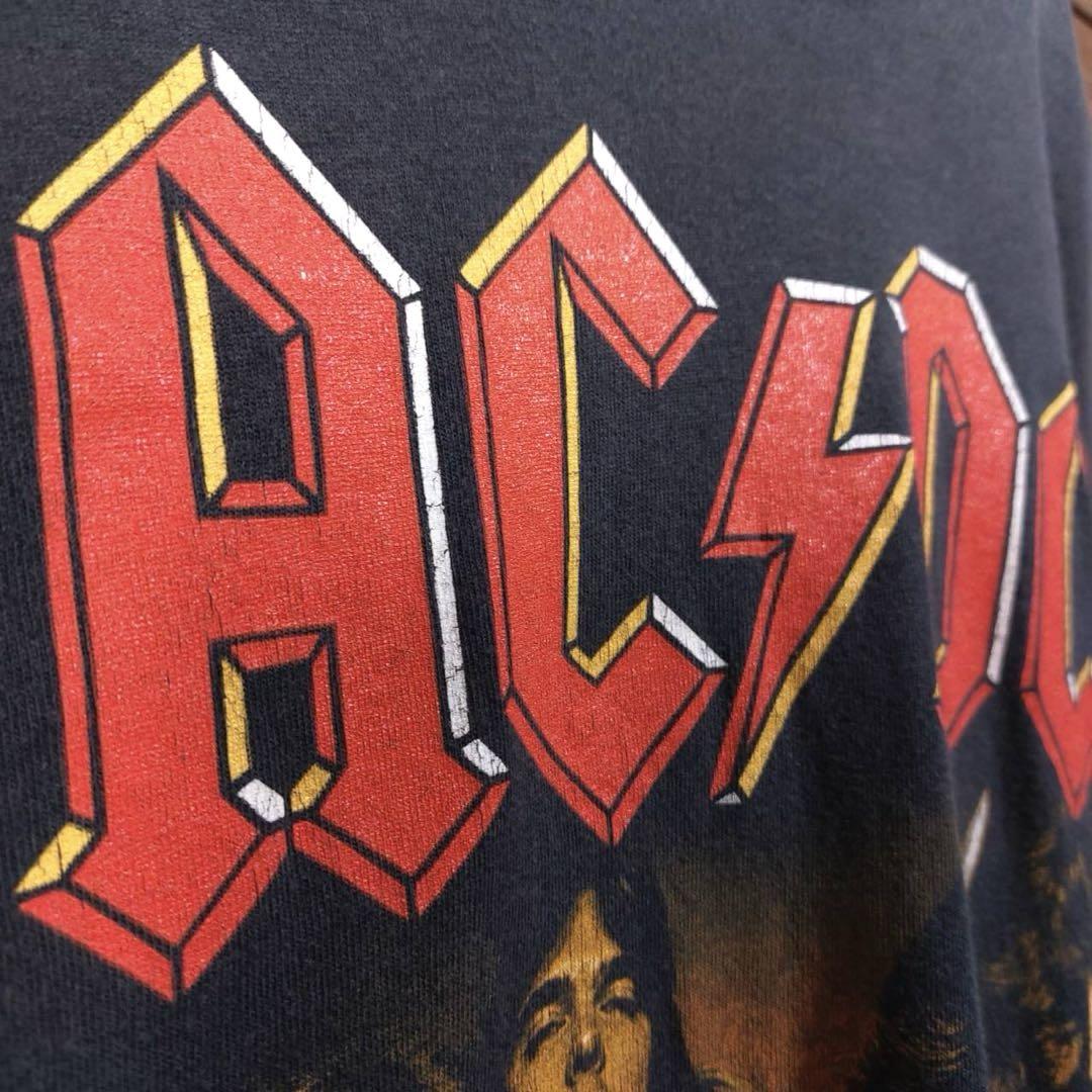 00s ACDC Highway to Hell フェードTシャツ墨黒 ブラック