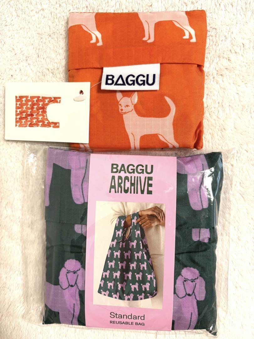 BAGGU チワワ　旧ロゴ　ピンクプードル　エコバッグ　犬　セット