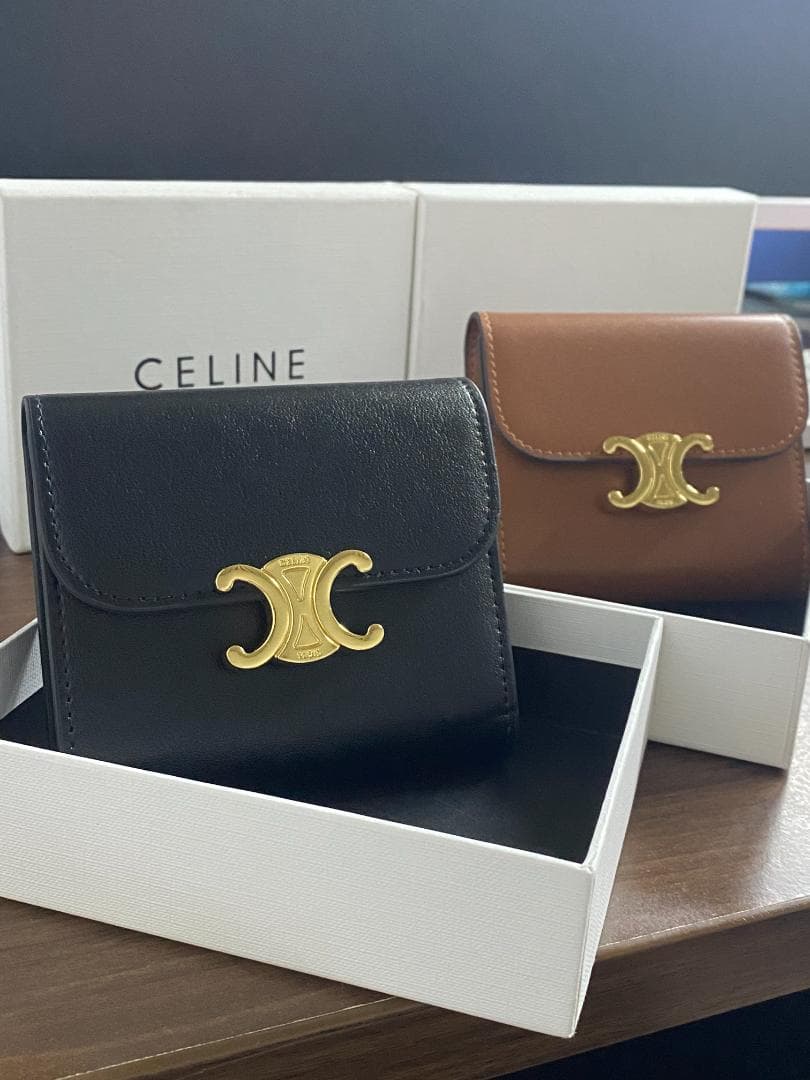 CELINE レザー三つ折り財布 2色セット