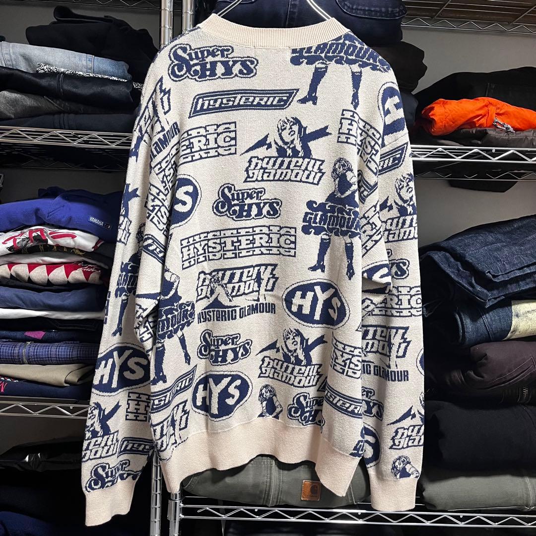 HYSTERIC GLAMOUR VIXEN BOX柄ジャカード セーター