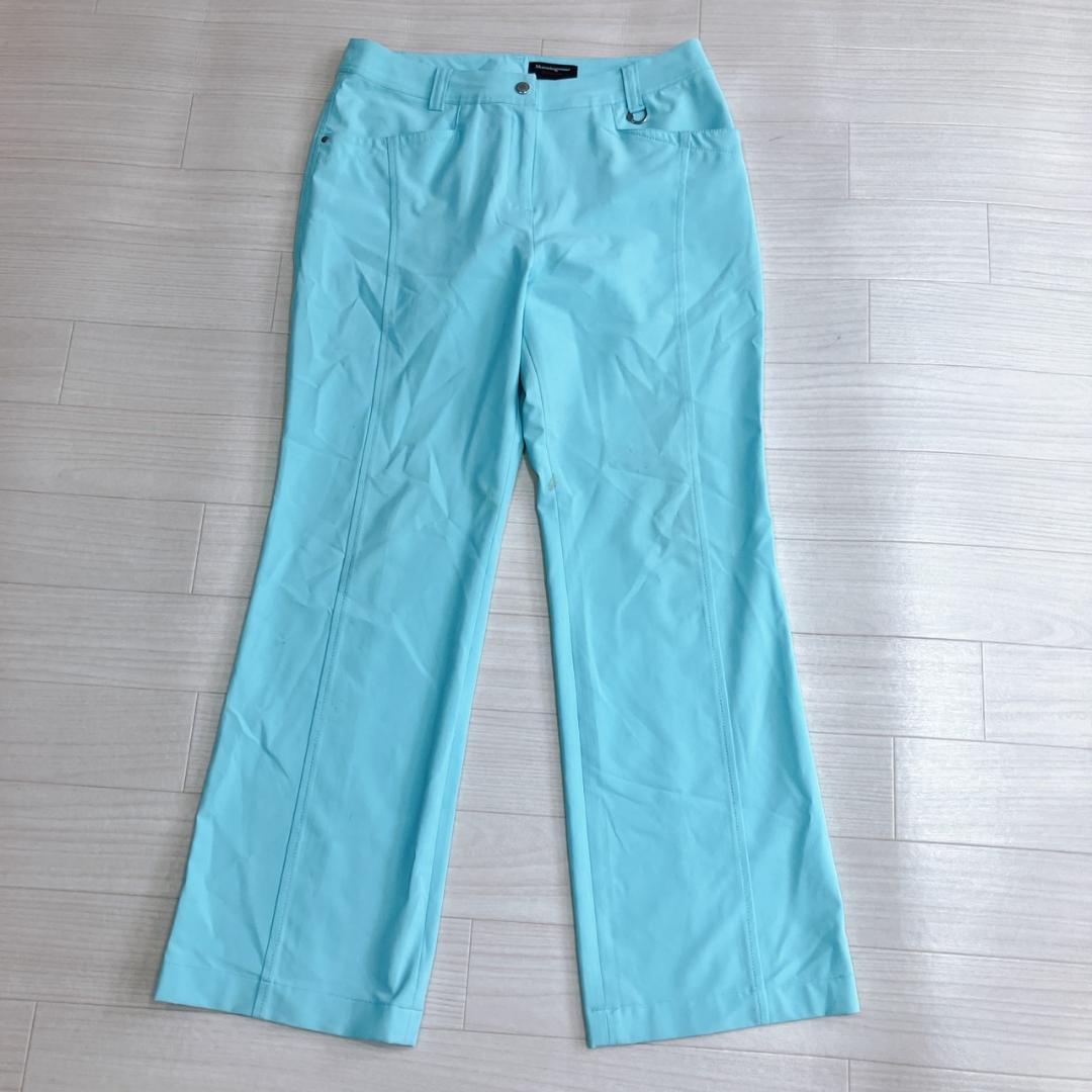 【美品】マンシングウェア グランドスラム ゴルフパンツ 9S ターコイズ