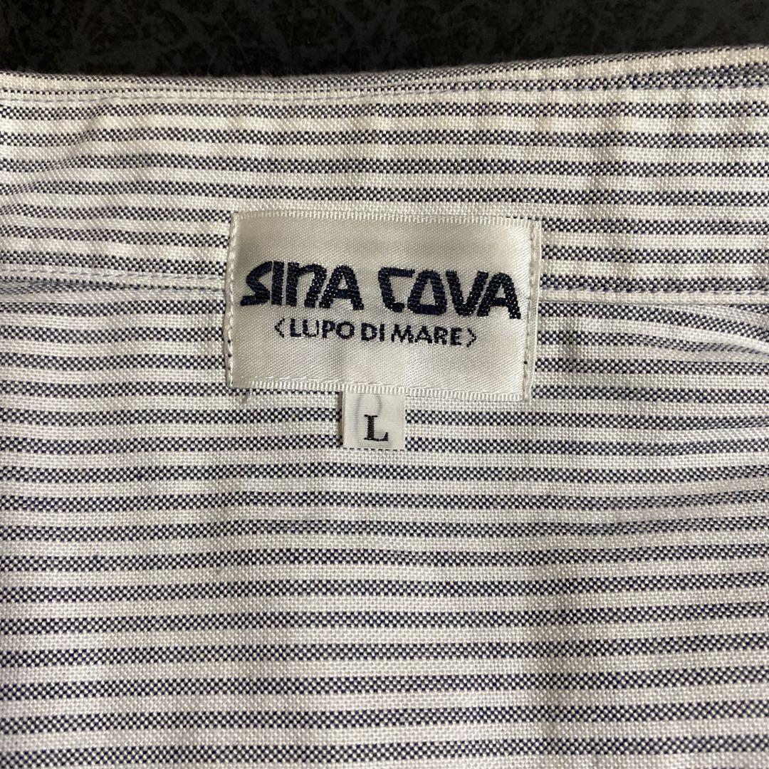 【匿名配送】日本製　SINA COVA 切替シャツ　ストライプ