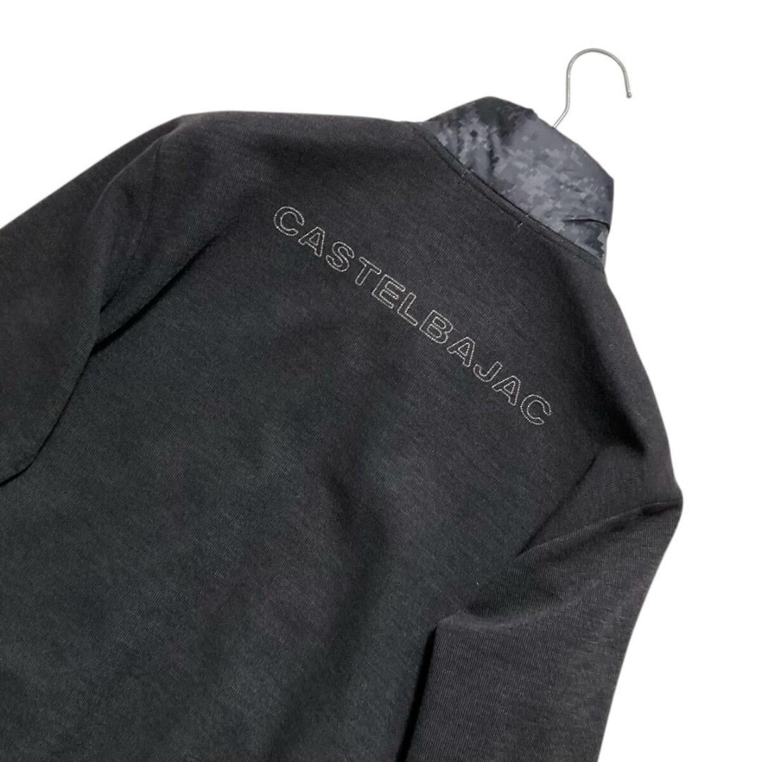良品/Lサイズ CASTELBAJAC ニット 切替 ジップ ジャケット