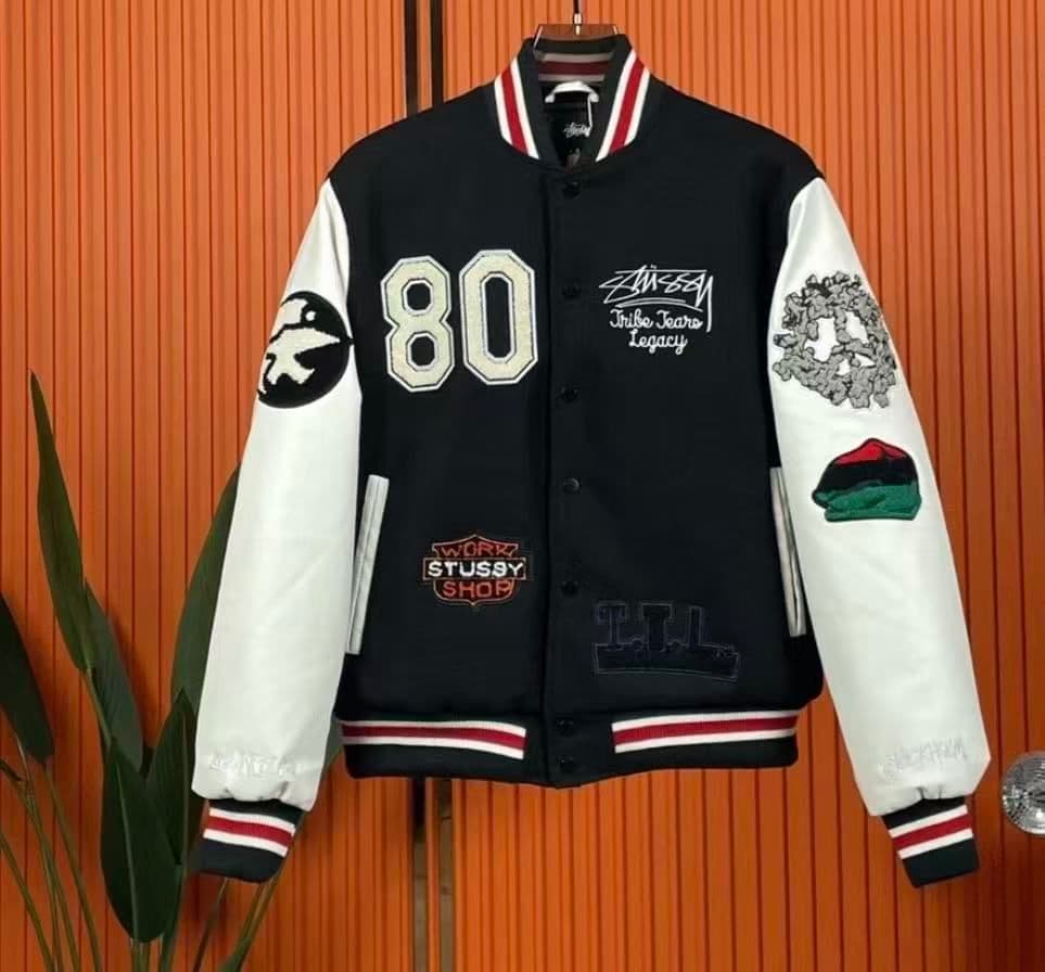 STÜSSY x Our Legacy スタジャン ベースボールジャケット LL STUSSY