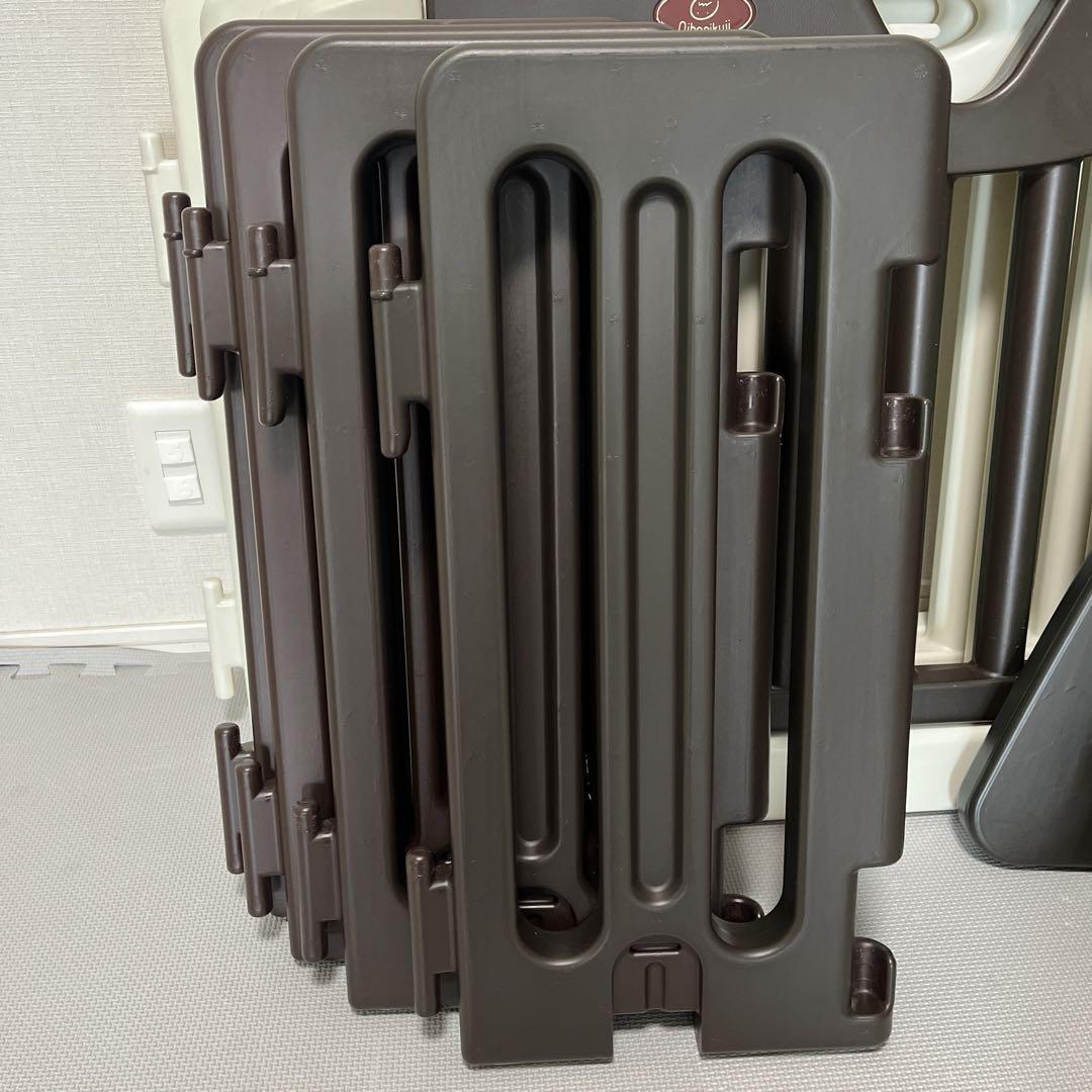 【未使用あり】日本育児 キッズパーテーション キッズランド2wayショコラ