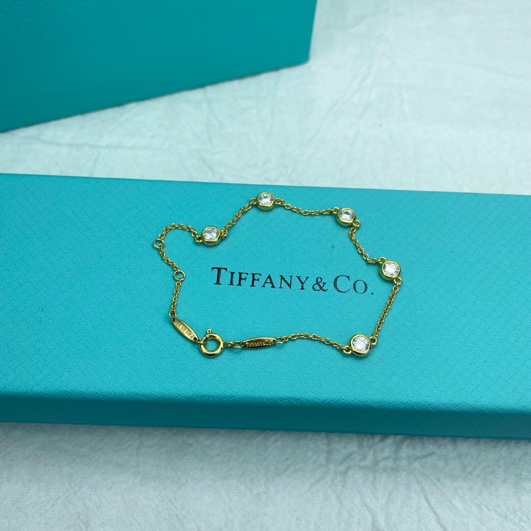 美品 ティファニー バイザヤード ダイヤ 5P ブレスレット TIFFANY&Co./ティファニー】 バイザヤード ダイヤモンド5P