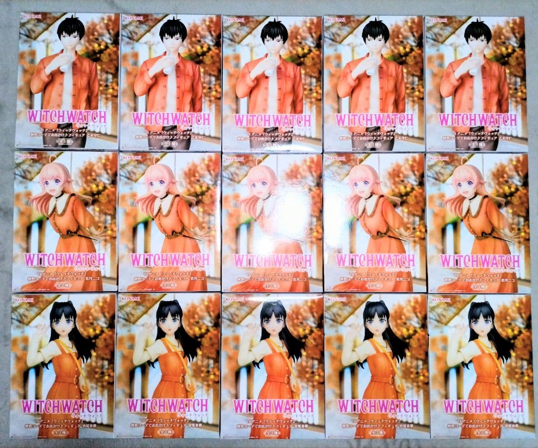 ウィッチウォッチ 秋色コーデでお出かけ フィギュア 乙木守仁 宮尾音夢 若月ニコKONAMI