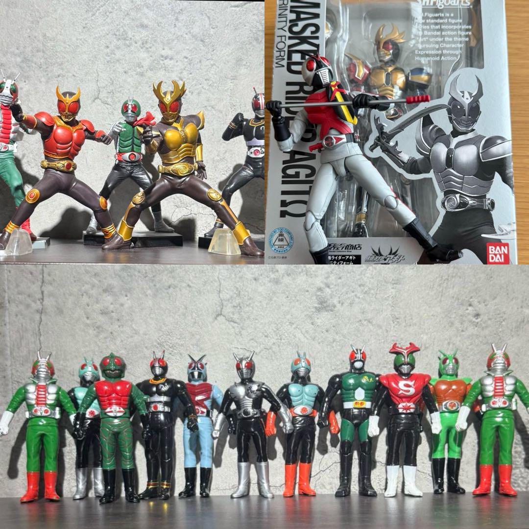 英雄勇像 仮面ライダー クウガ アギト 他ミニソフビ