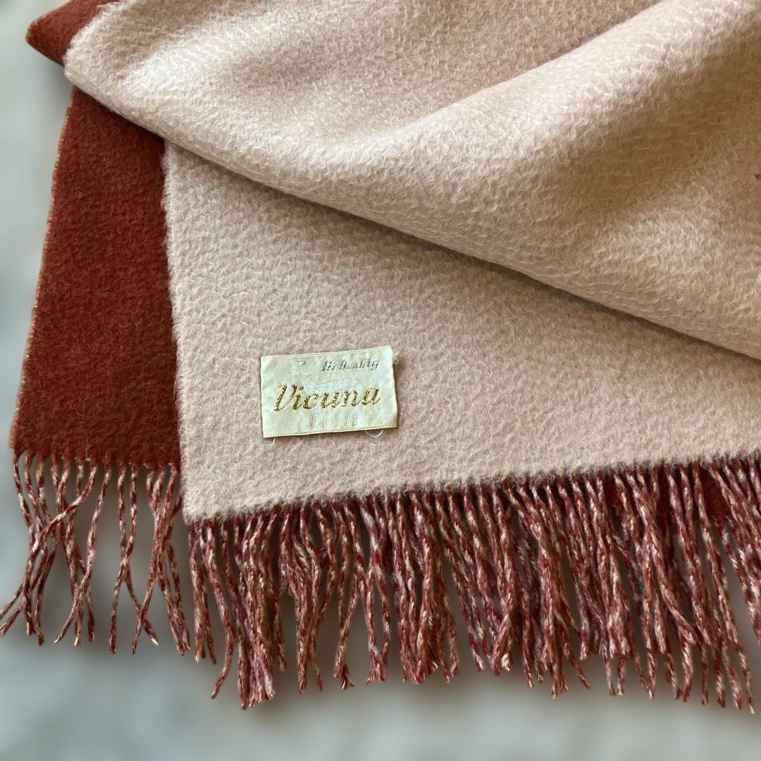 ビキューナ ストール ショール さくら色やや傷や汚れあり