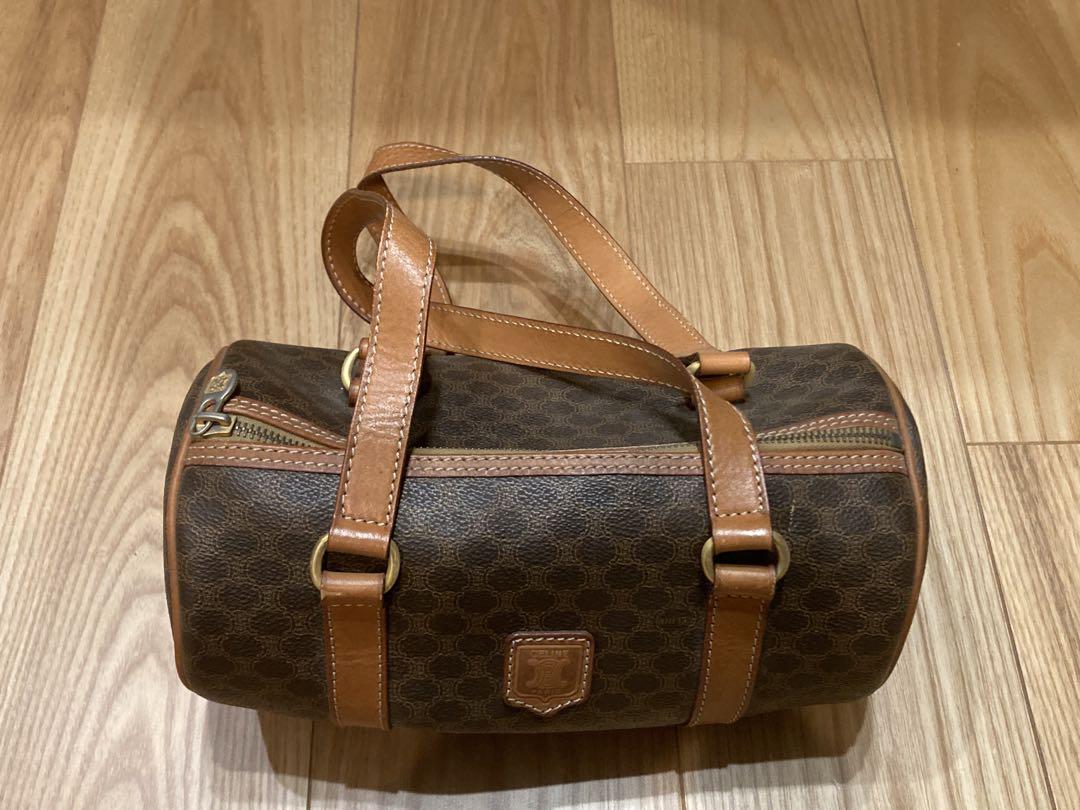 CELINE セリーヌ　マカダム柄　オールドセリーヌ 筒形　ミニボストン ヴィンテージ オールドセリーヌ 筒形 マカダム柄 ミニボストンバッグ