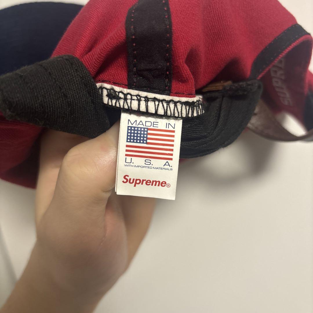 Supreme 刺繍Sロゴ ネイビーキャップ　USA製　7,5/8 SUPREME 刺繍Sロゴ ネイビーキャップ メンズ