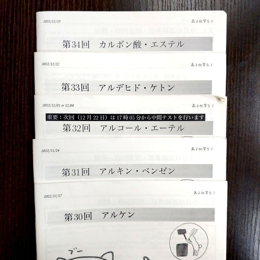 鉄緑会 高2化学 全44回 授業用冊子全セット 2024年度用
