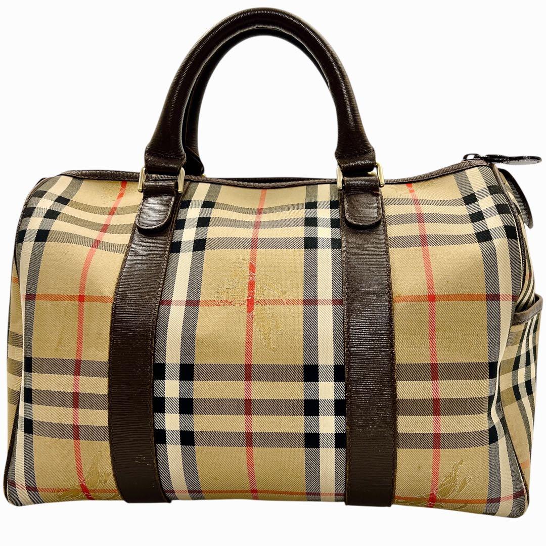 BURBERRY ノバチェック ユニセックス ボストンバッグ 9015